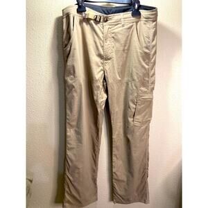Prana Men Khaki Cargo Foldable Hiking Pants Size L